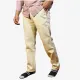 Men's Cream Cotton Casual Pants | Regular Fit Everyday Pants